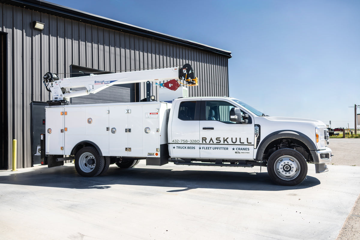 F-550 TMAX 1-11 Mechanic Truck With Crane For Sale – Raskull Supply Co