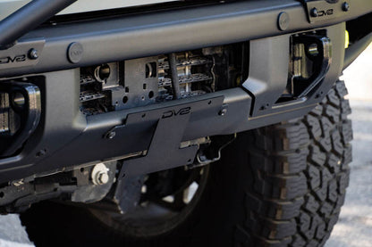 DV8 Offroad 21-22 Ford Bronco Factory Front Bumper Licence Relocation Bracket - Front