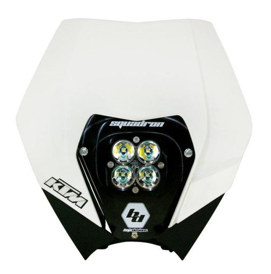 Baja Designs 08-13 KTM Headlight Kit DC w/ Headlight Shell White Squadron Sport