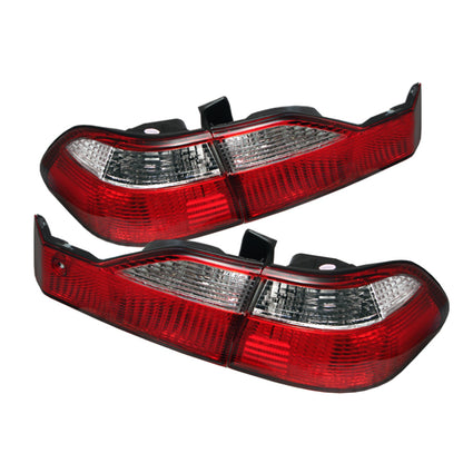 Spyder Honda Accord 98-00 4Dr Euro Style Tail Lights Red Clear ALT-YD-HA98-RC