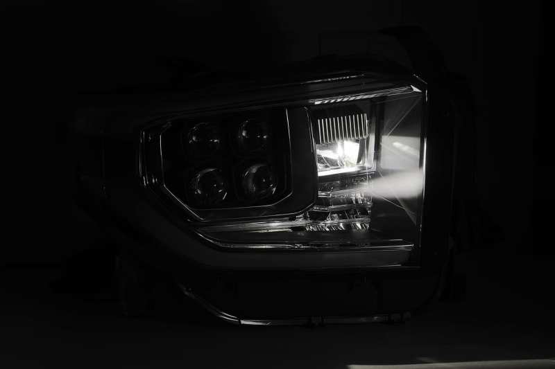AlphaRex 14-20 Toyota Tundra NOVA LED Projector Headlight Plank Style Alpha Black w/Activation Light