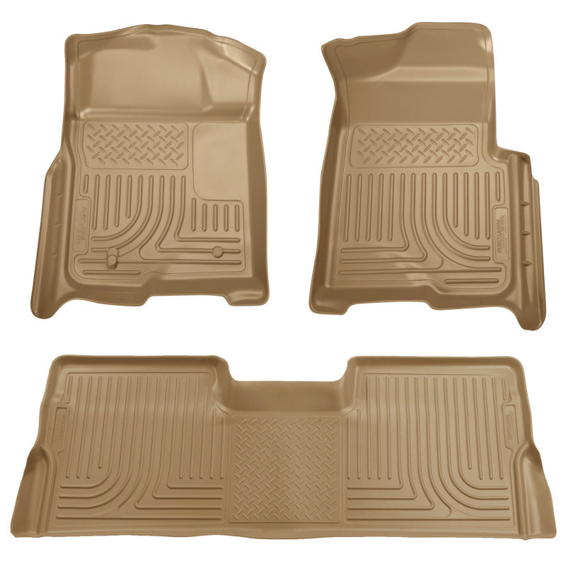 Husky Liners 08-10 Ford SD Crew Cab WeatherBeater Combo Tan 