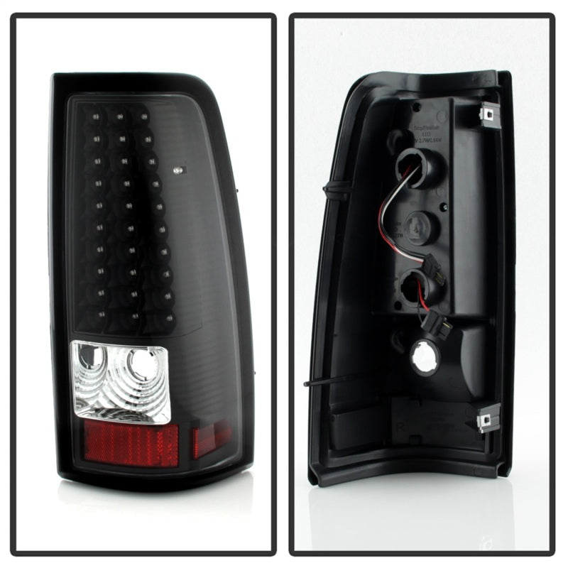 Xtune Chevy Silverado 1500/2500/3500 99-02 LED Tail Lights Black ALT-ON-CS99-LED-BK