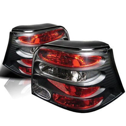 Spyder Volkswagen Golf 99-04 Euro Style Tail Lights Black ALT-YD-VG99-BK