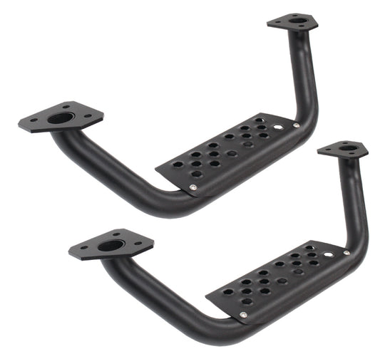 Go Rhino Dominator Extreme D6 SideSteps - Tex Blk - 4in Drop