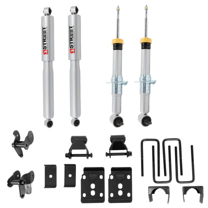 Belltech 2021+ Ford F-150 2WD 1-3.5in Front 4.5in Rear Complete Lower Kit with SP Shocks