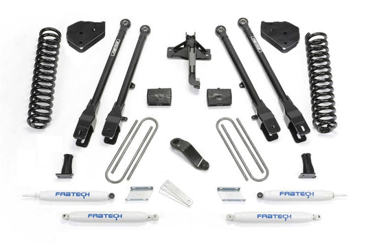 Fabtech 19-20 Ford F450/F550 4WD Diesel 6in 4Link Sys w/Coils & Perf Shks