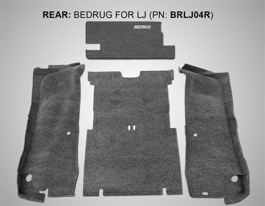 BedRug 03-06 Jeep LJ Unlimited Rear 4pc Cargo Kit (Incl 