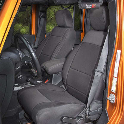 Rugged Ridge Seat Cover Kit Black 11-18 Jeep Wrangler JK 2dr