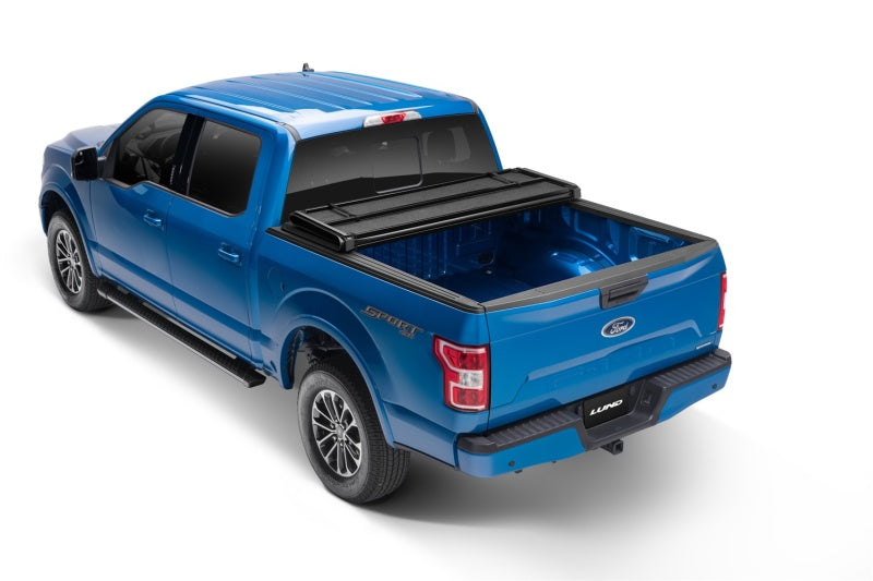 Lund 15-18 Ford F-150 Styleside (6.5ft. Bed) Hard Fold Tonneau Cover - Black