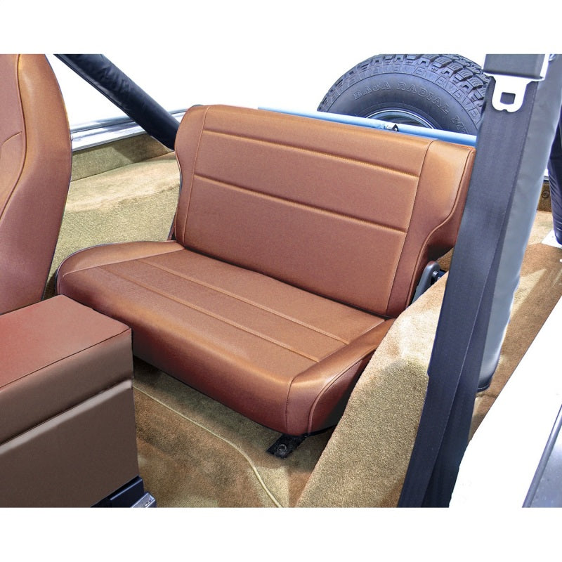 Rugged Ridge Fold & Tumble Rear Seat Tan 76-95 Jeep CJ / Jeep Wrangler