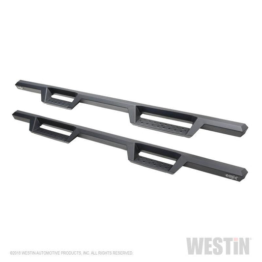 Westin 2019 Chevrolet Silverado / GMC Sierra 1500 Crew Cab Drop Nerf Step Bars - Textured Black - Raskull Supply Co - Nerf Bars Westin