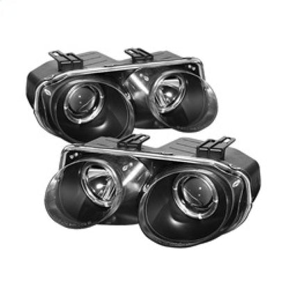 Spyder Acura Integra 98-01 Projector Headlights LED Halo -Black High H1 Low 9006 PRO-YD-AI98-HL-BK