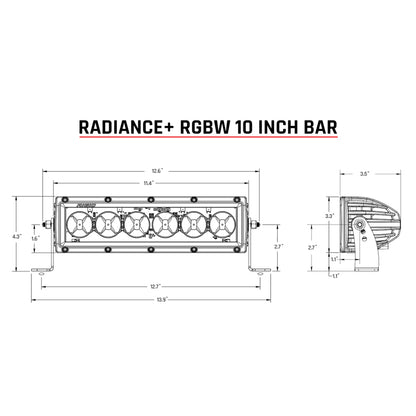 Rigid Industries Radiance+ 10in. RGBW Light Bar