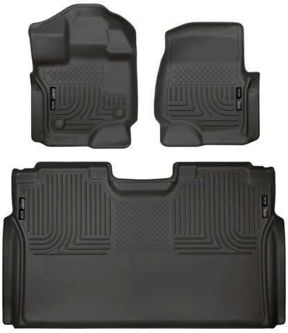 Husky Liners 15-22 Ford F-150 SuperCrew Weatherbeater Black 