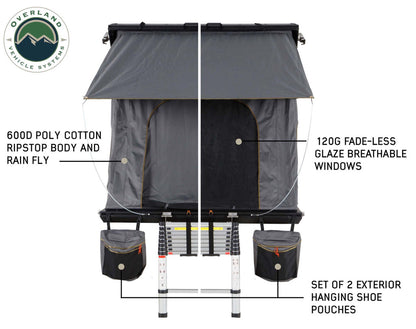 Mamba Aluminum Roof Top Tent | Black Shell | 3+ Person | Large