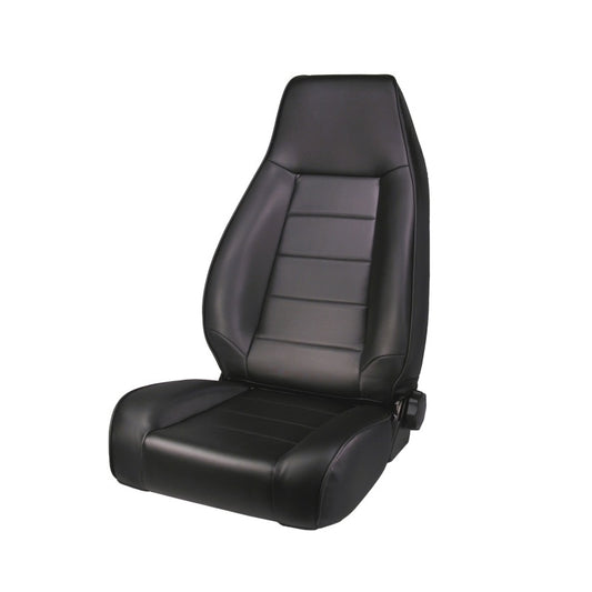 Rugged Ridge High-Back Front Seat Reclinable Black Denim 76-02 CJ&W