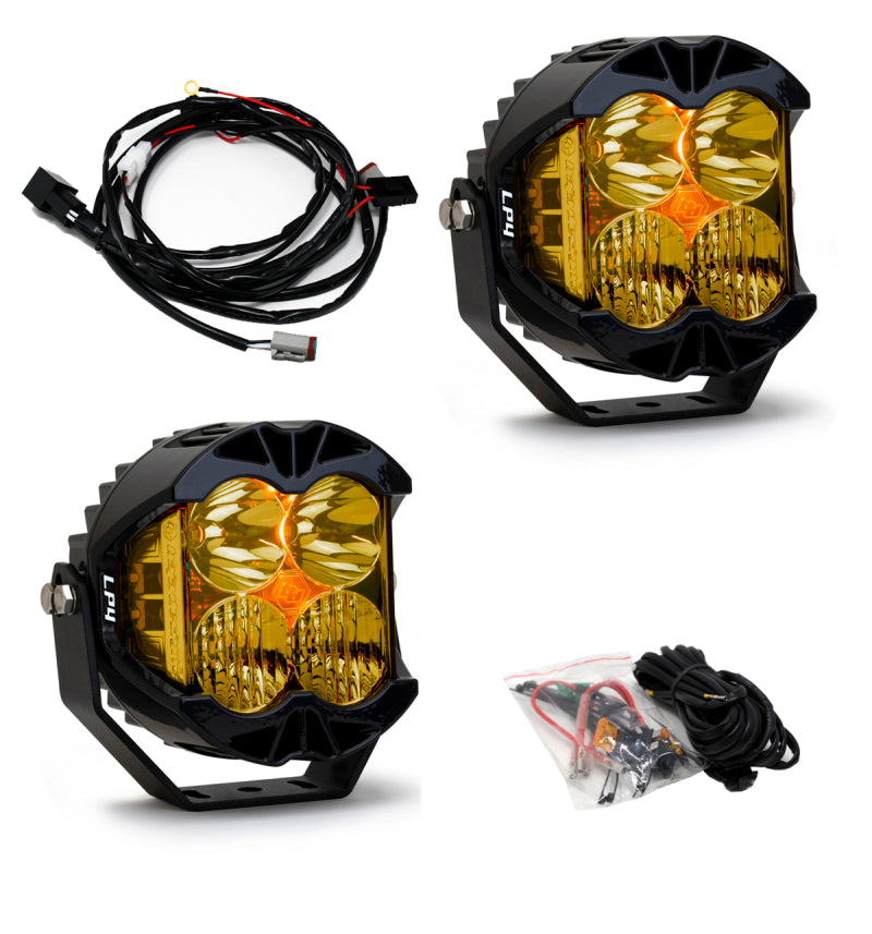 Baja Designs LP4 Pro Driving/Combo LED - Amber (Pair) - 