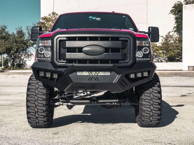 Road Armor 11-16 Ford F-250 SPARTAN Front Bumper Bolt-On Pre-Runner Guard - Tex Blk - Raskull Supply Co - Bumpers - Steel Road Armor