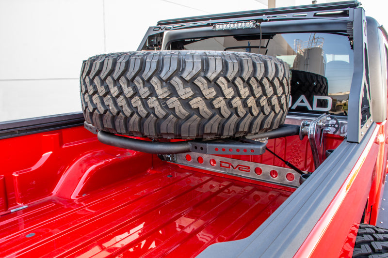DV8 Offroad 2019+ Jeep Gladiator In-Bed Adjustable Tire Carrier