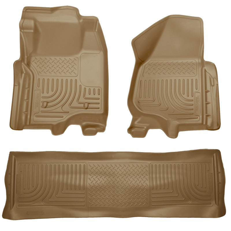 Husky Liners 11-12 Ford SD Crew Cab WeatherBeater Combo Tan 