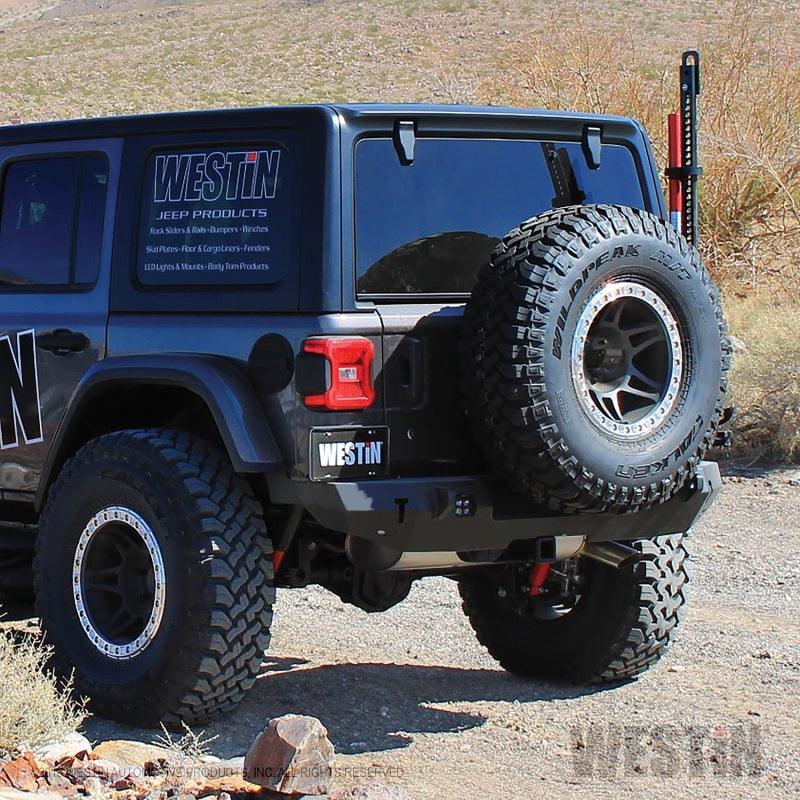 Westin 18-19 Jeep Wrangler JL Rear Bumper - Textured Black -