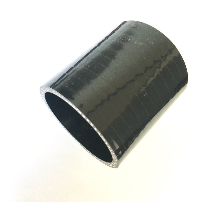 Stainless Bros 2.50in Straight 4-Ply Silicone Coupler - Black